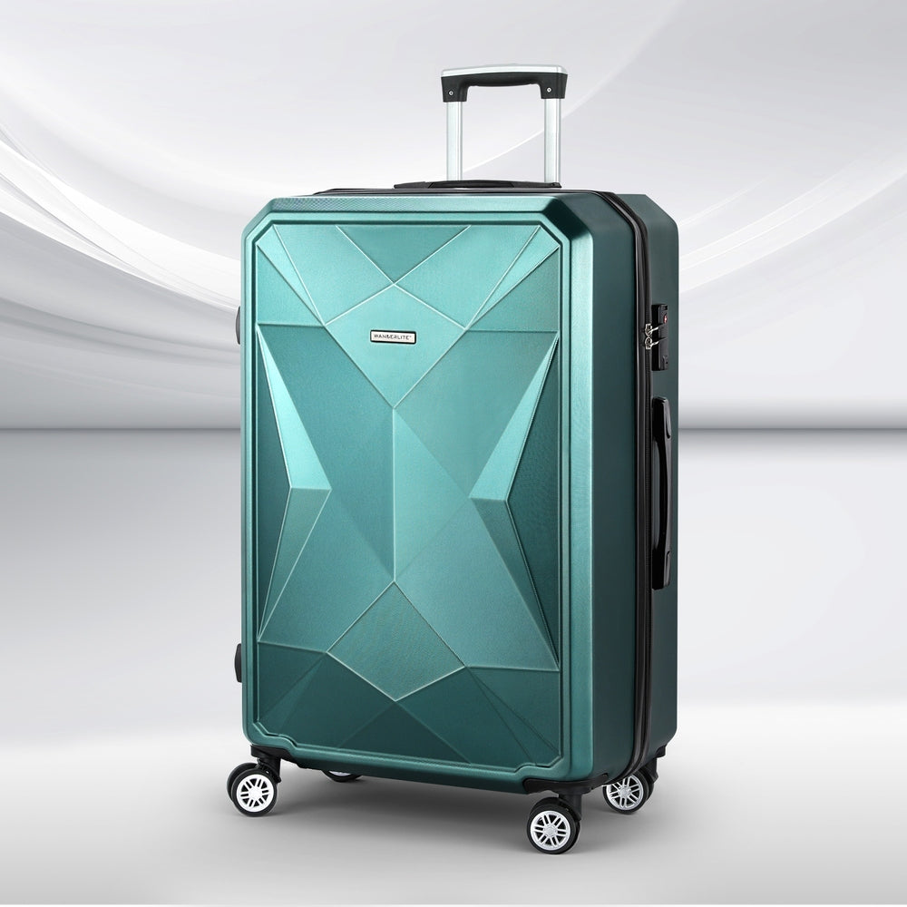 Wanderlite 28-inch Luggage Set with TSA Lock?ABS Hard Shell Travel Suitcase Organiser Luggage Case Atrovirens