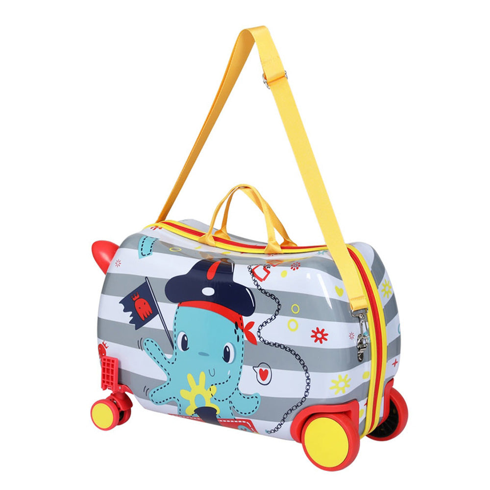 Wanderlite 17 Kids Ride On Luggage Children Suitcase Trolley Travel Octopus