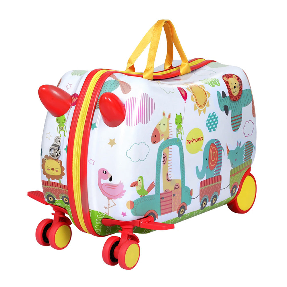 Wanderlite 17 Kids Ride On Luggage Children Suitcase Trolley Travel Zoo