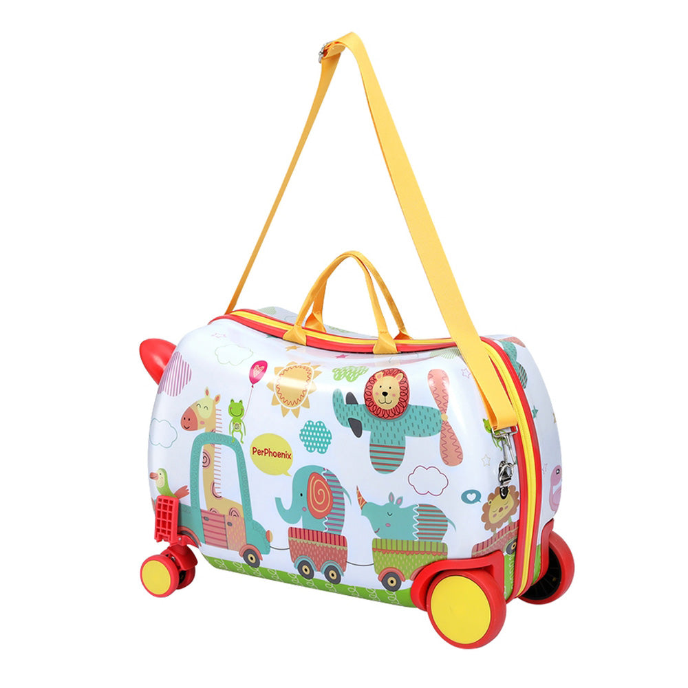 Wanderlite 17 Kids Ride On Luggage Children Suitcase Trolley Travel Zoo