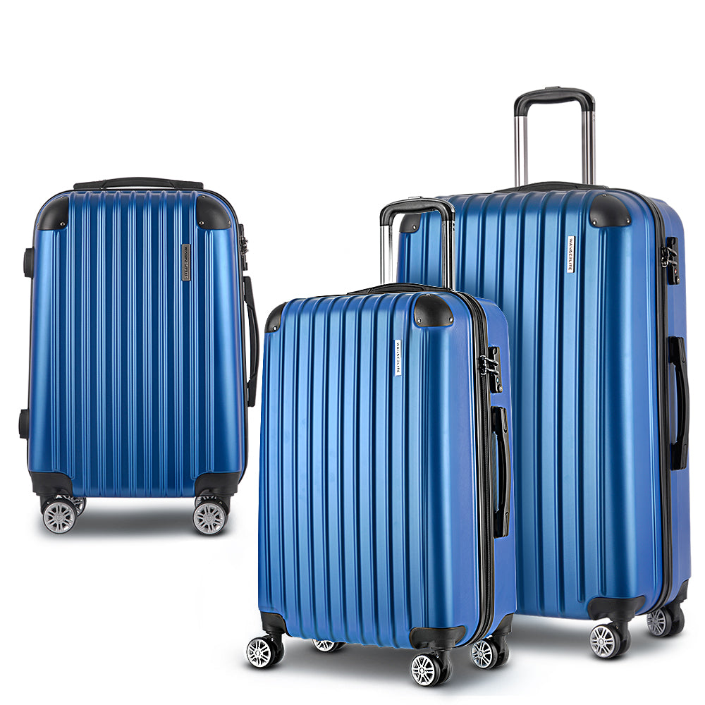 Wanderlite 3 Set Luggage 20-24-28 Inch with TSA Lock Spinner Hard Shell Travel Suitcase Luggage Orga