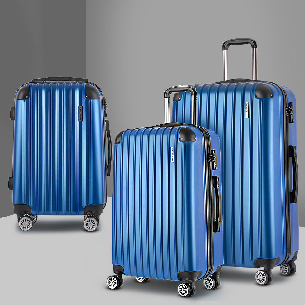 Wanderlite 3 Set Luggage 20-24-28 Inch with TSA Lock Spinner Hard Shell Travel Suitcase Luggage Orga