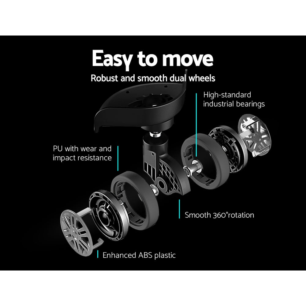 Wanderlite 3 Set Luggage 20-24-28 Inch Suitcase with TSA Lock Carry On Hard Shell Travel Luggage Organiser Case Black