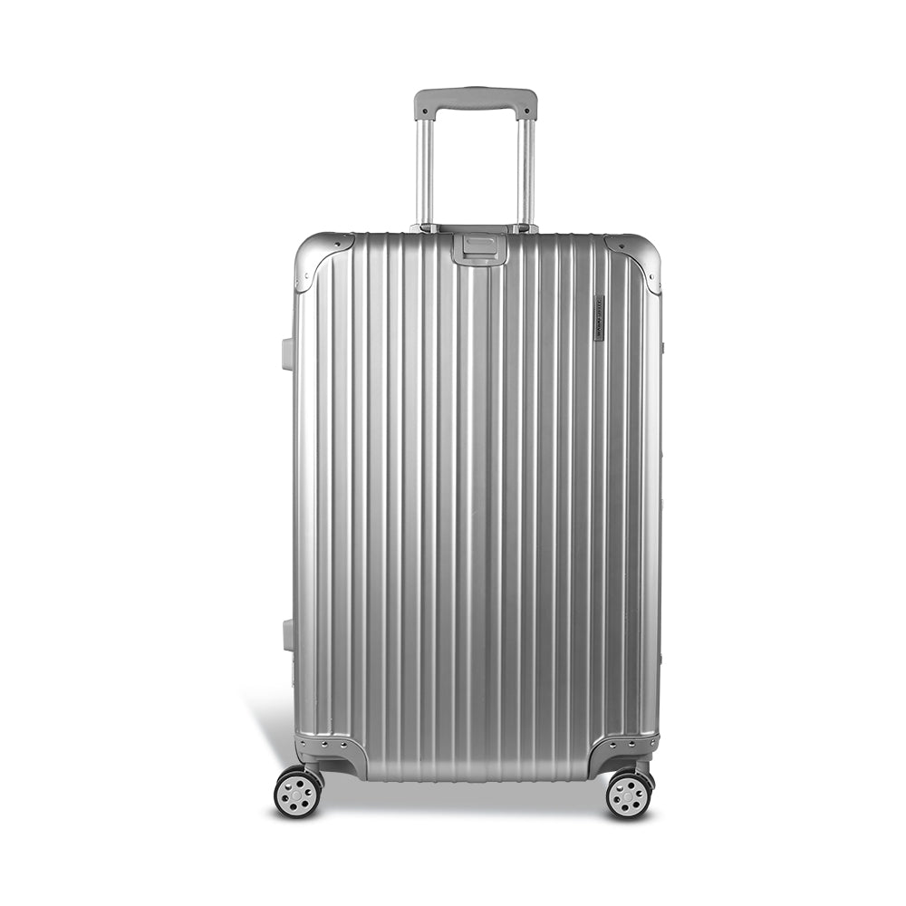 Wanderlite 28 Inch Luggage with TSA Lock Stainless�Steel�Wrapped�Corners Hard Shell Travel Suitcase