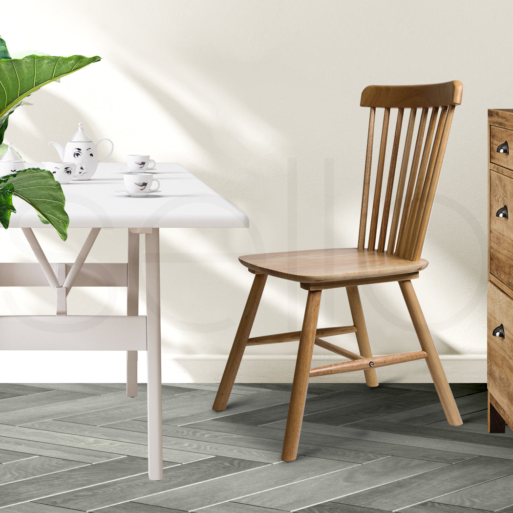 Levede 6x Dining Chairs Kitchen Windor Oak-2006732719844888582