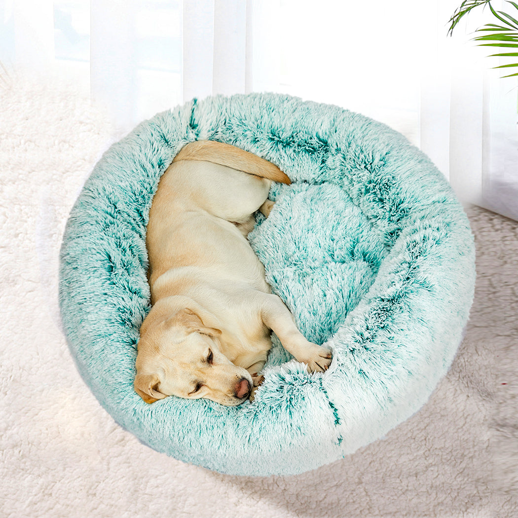 PaWz Pet Bed Cat Dog Donut Nest Calming XL Teal X-Large-2018816801454034950