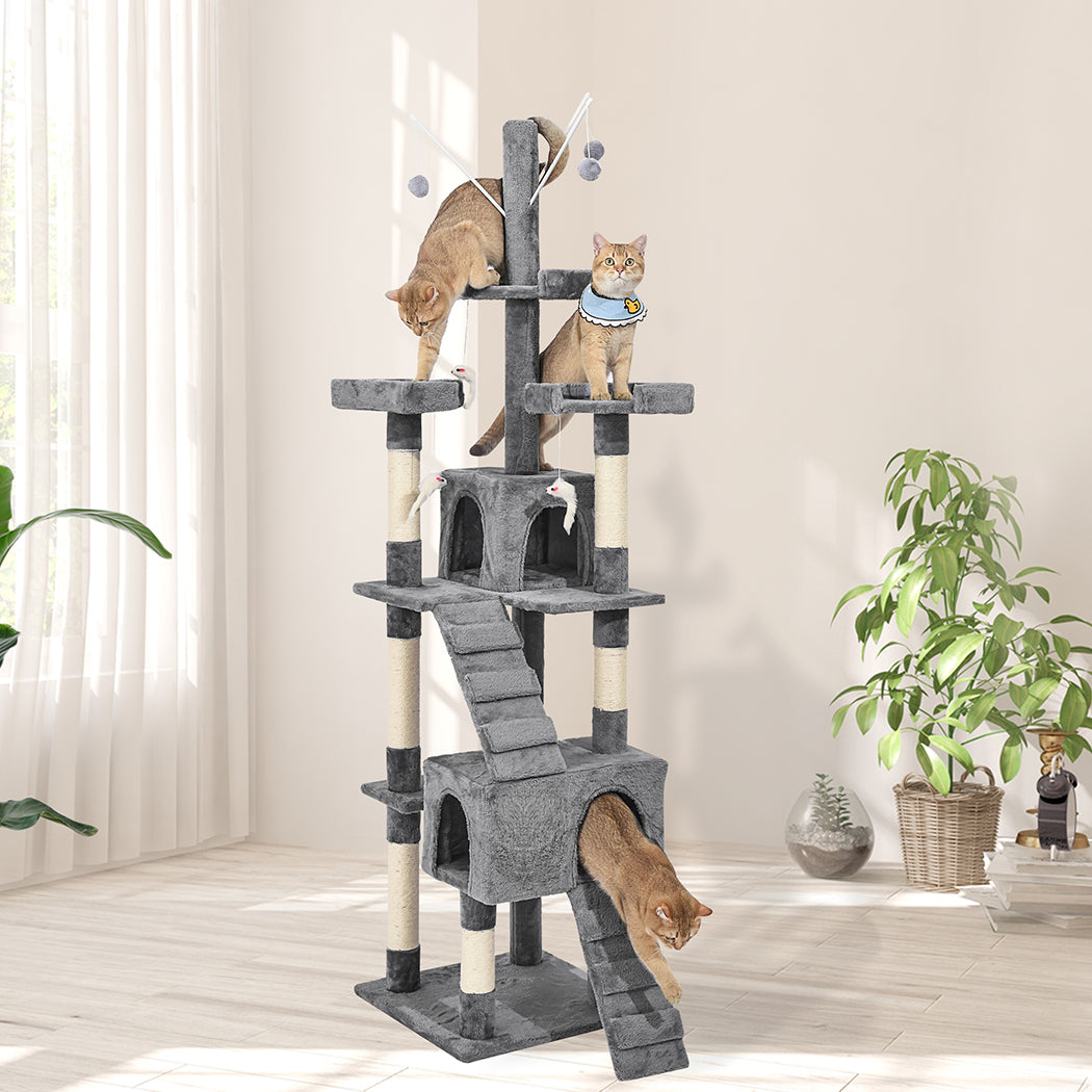 PaWz Cat Tree Scratching Post Scratcher Grey-2006733201548120070