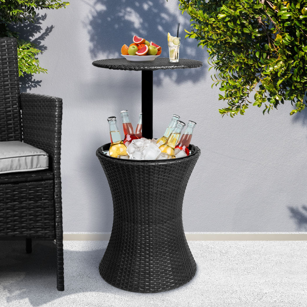 Levede Cooler Ice Bucket Table Bar Outdoor Black-2018816888104161286