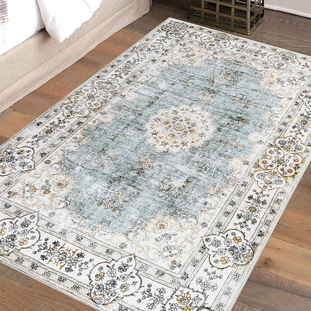 Marlow Floor Rug Short Pile Washable Vintage Carpet Soft Plush Non Slip 200x290-2006732848425472006
