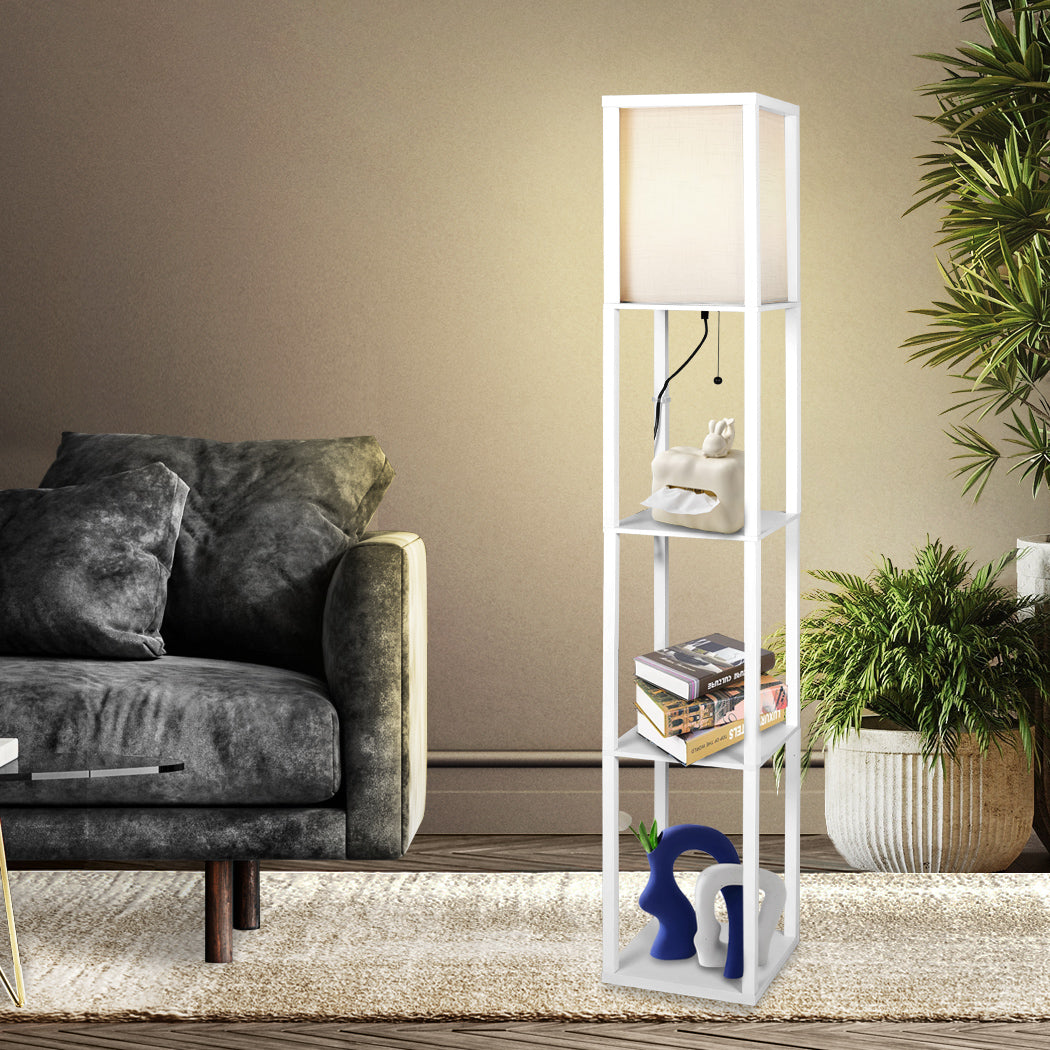 EMITTO Floor Lamp Storage Shelf LED White-2006733078575321094