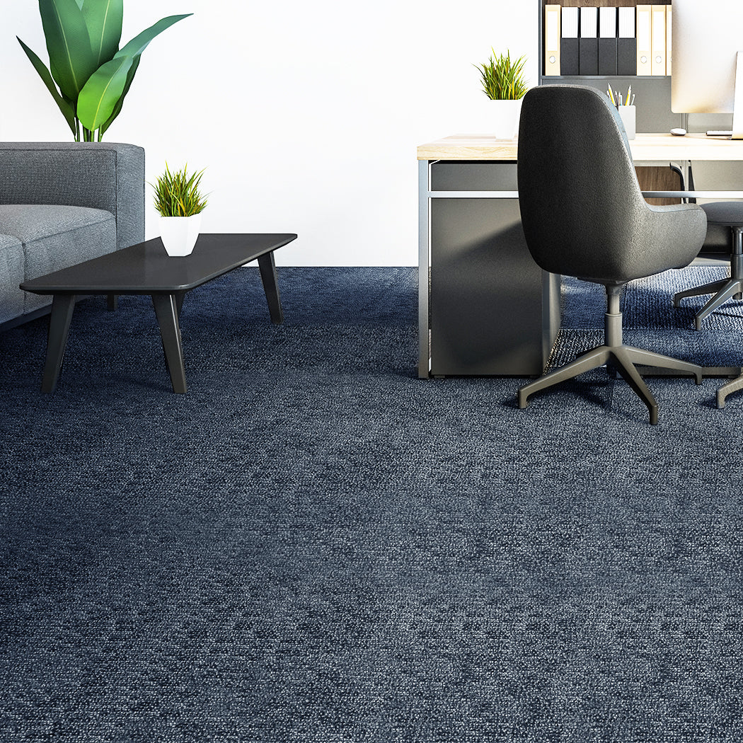 Marlow 20x Carpet Tiles 5m2 Box Heavy Blue-1954802710012366855