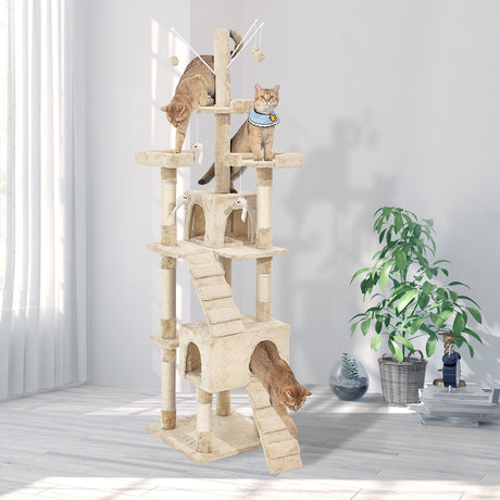 PaWz Cat Tree Scratching Post Scratcher Beige-1954802765771444230