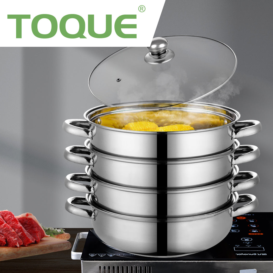 TOQUE Stainless Steel Steamer Meat Vegetable-2006733058199392262