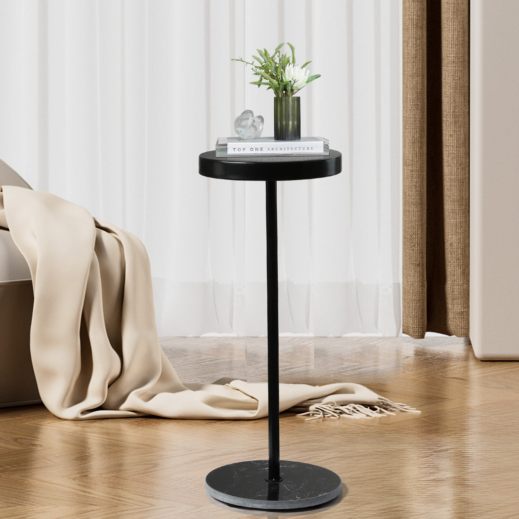 Side Table Round Tabletop Small Lightweight-1954802379861921798