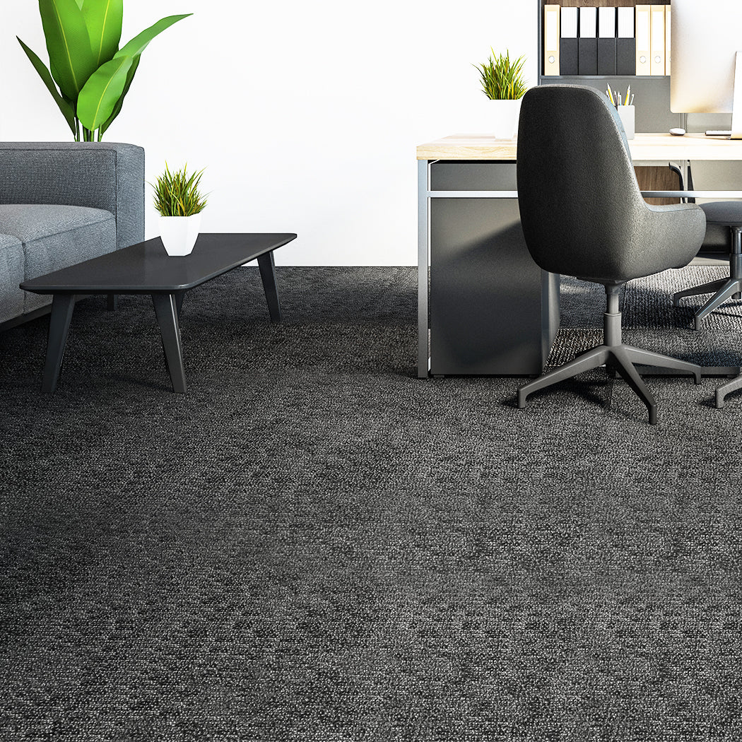 Marlow 20x Carpet Tiles 5m2 Box Heavy Black-2018816862061727751