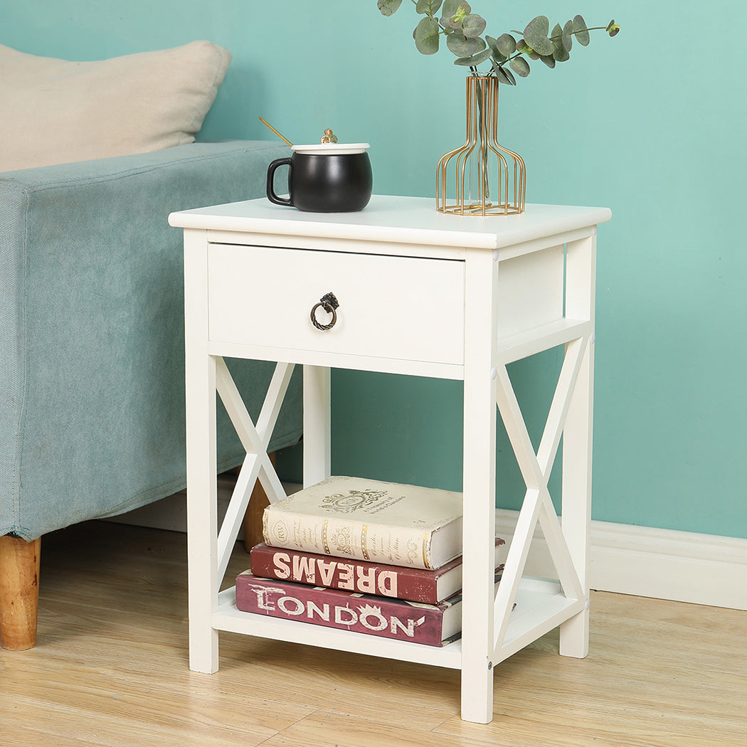 Levede 2x Bedside Tables Drawers Side-2006733144480419846