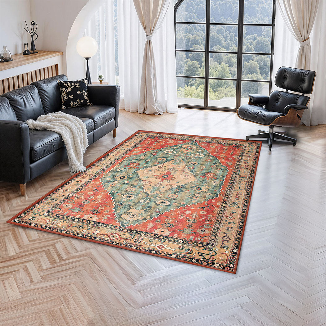Marlow Floor Rug Vintage Polyester Washable Area Rugs-2011971110777786374
