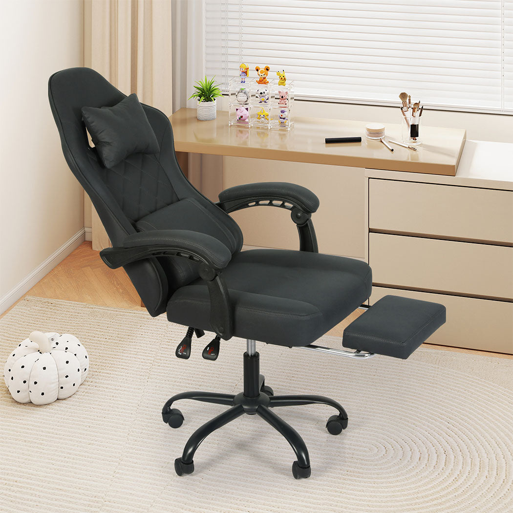 Levede Office Chair High Back Suede Fabric Gaming Chair-2006733418200698886