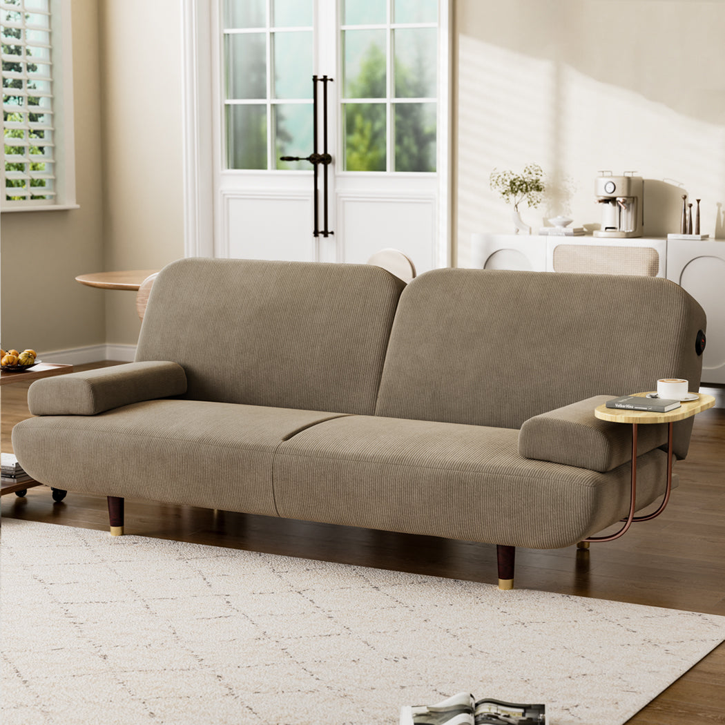 LEVEDE CONVERTIBLE SOFABED WITH USB CHARGE AND SIDE TABLE-2006732844935811079