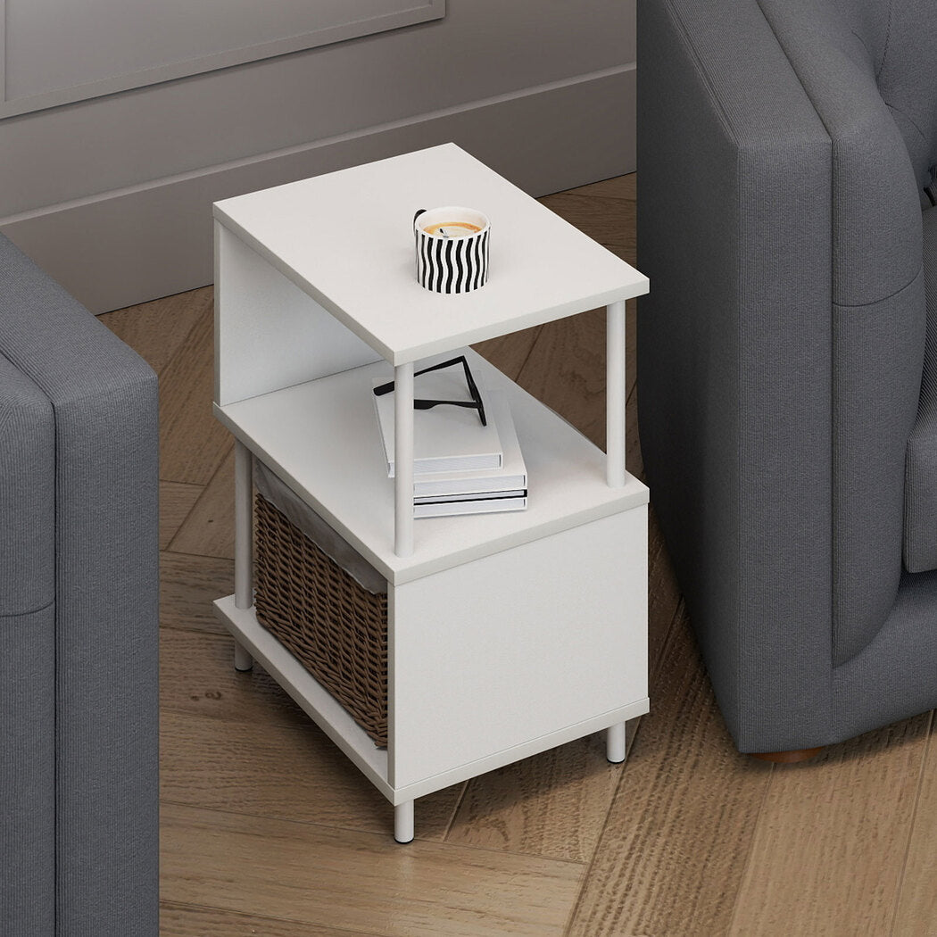 Levede Modern Side Table 3‑Tier Storage Bedside Table-2011971114502328326