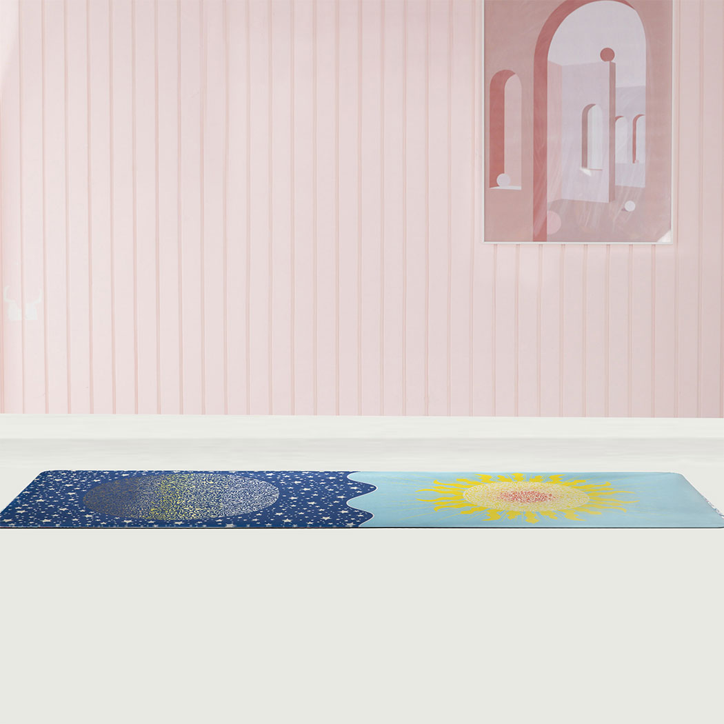 Centra Yoga Mat Foldable Non-Slip Exercise Blue-2006732946530242566