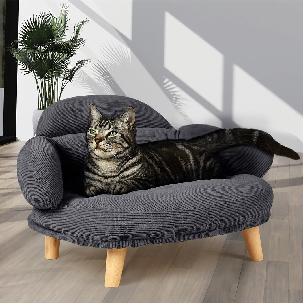 Pawz Elevated Pet Dog Cat Sofa Bed Couch XL Size Grey-2006732904096468998