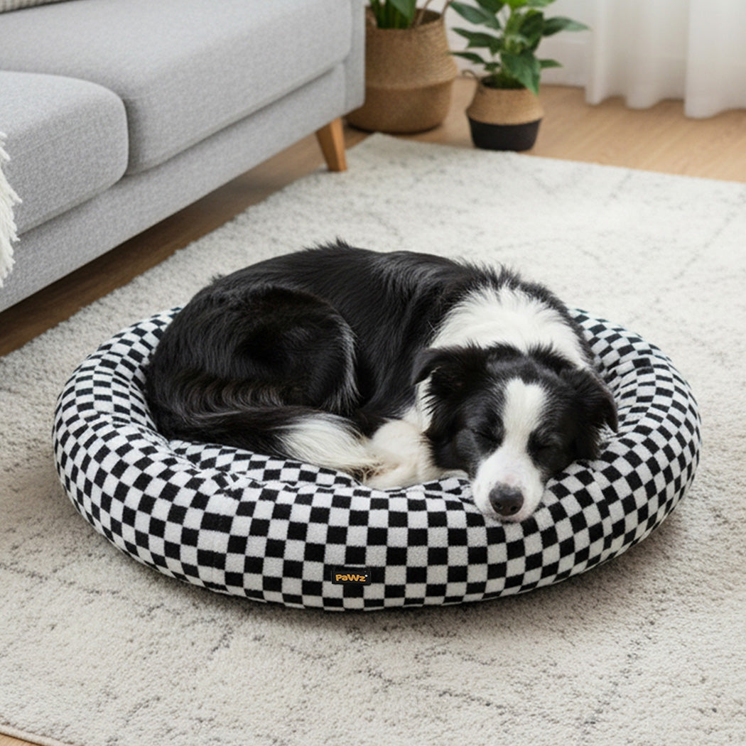 Pawz Circular Plush Dog Cosy Bed Calming Pet Plush Bed-2011971123503304710