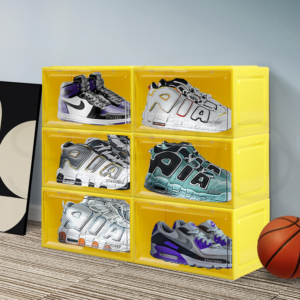 Stacked Sneaker Display Case 6x Clear Yellow-2006733027748745222