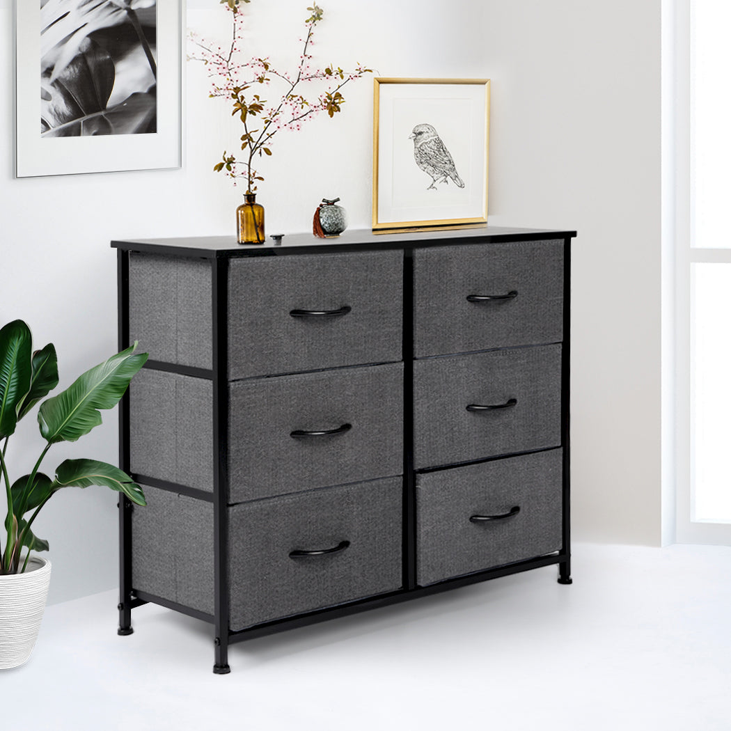 Levede Storage Cabinet Tower Chest Dark Grey-1954802982021369862