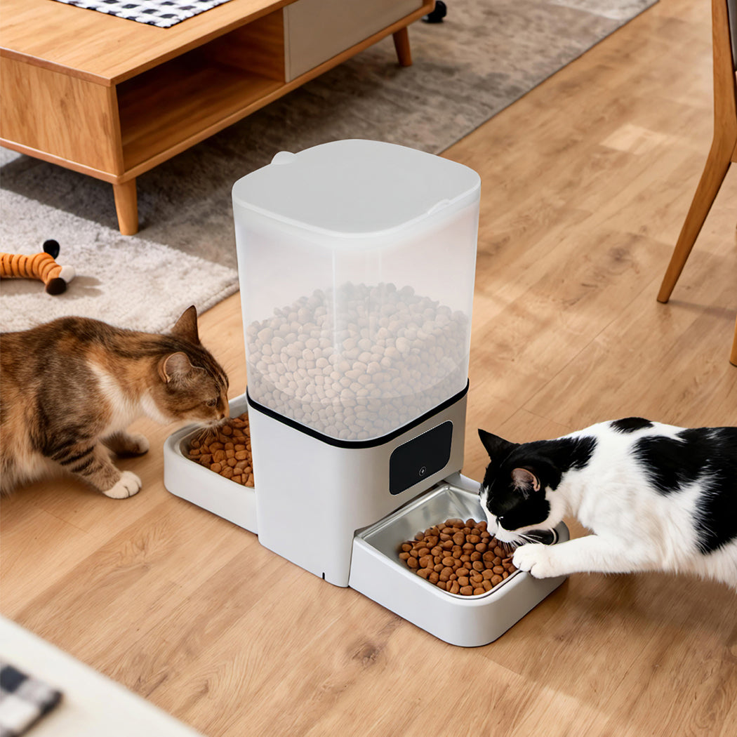 PaWz 6L Automatic Pet Feeder 2 Bowl Food Dispenser-2006733419819700230