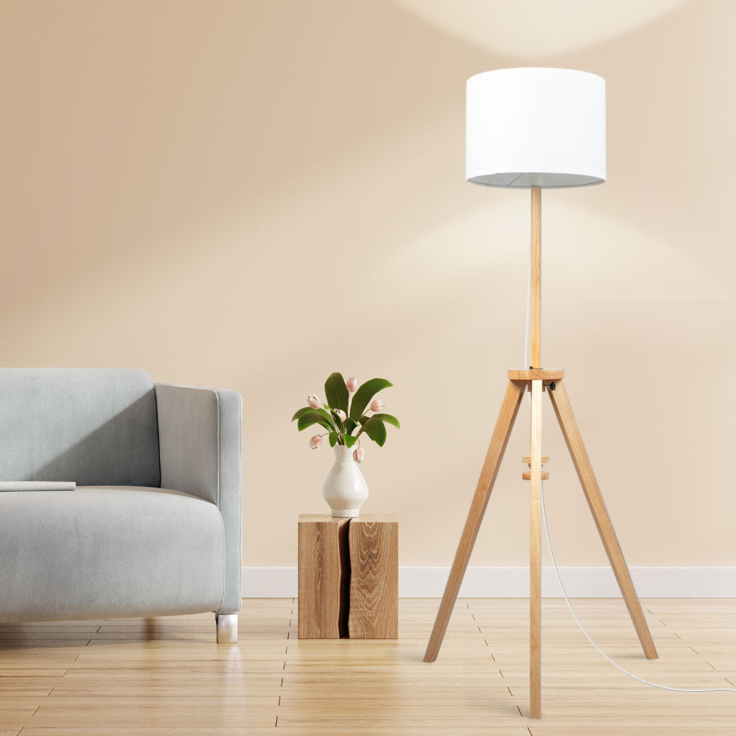 EMITTO Tripod Floor Lamp Wooden Modern Natural-2018816820777193478
