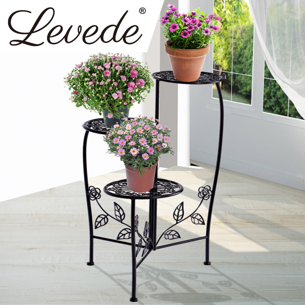 2X Wrought Iron Outdoor Indoor Flower Black 2 Pack-2018816817077817350