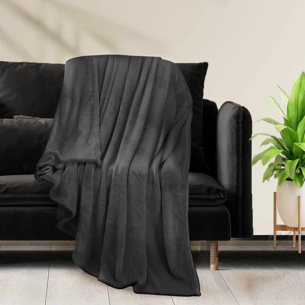 DreamZ 320GSM 220x240cm Ultra Soft Mink Black Queen-2018816639075749894