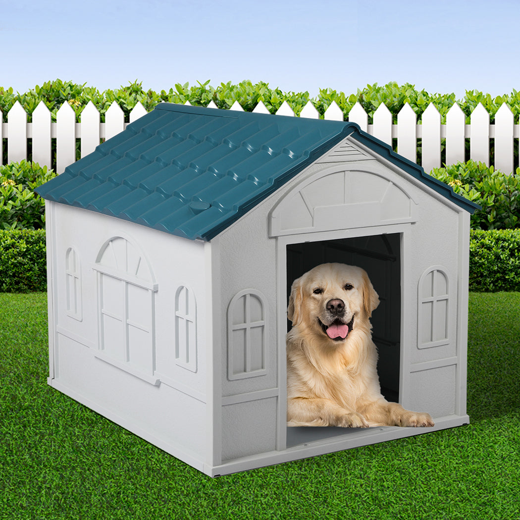 PaWz Dog Kennel Outdoor Indoor Pet Plastic L Blue-2018816810425651206