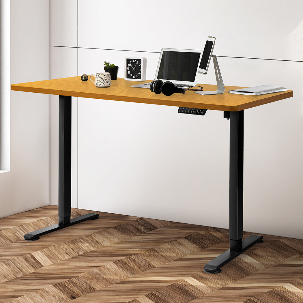 Levede Motorised Standing Desk Adjustable 140cm Natural 1000x 1MM-2006733293239799814