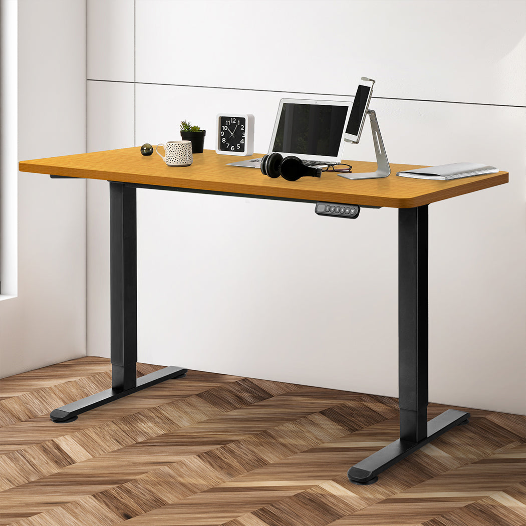 Levede Motorised Standing Desk Adjustable 140cm Natural 1000x 1MM-2006733292543545350