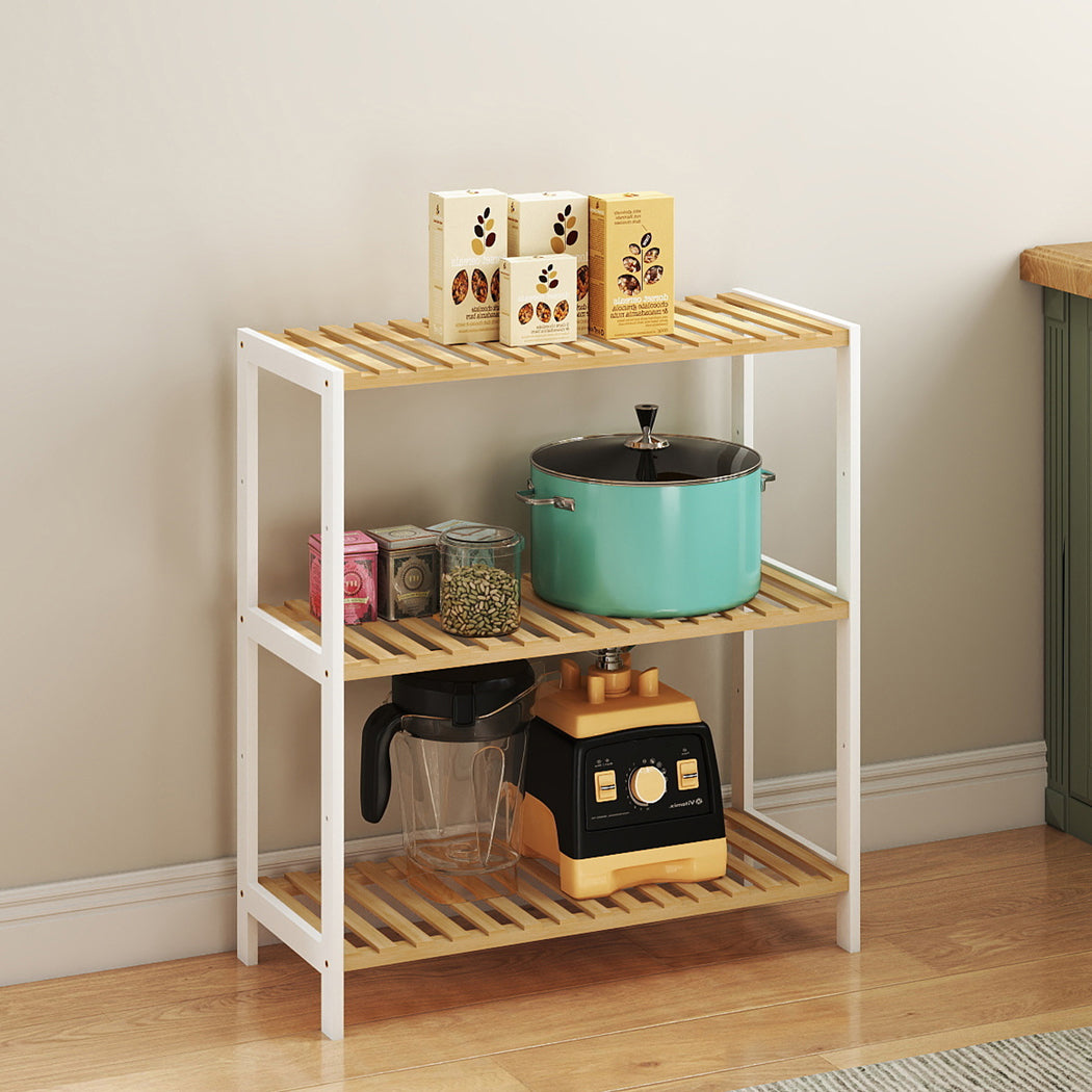 Levede Bamboo Storage Rack 3 Tier Shelf Shoe Organiser-2011971110433853445