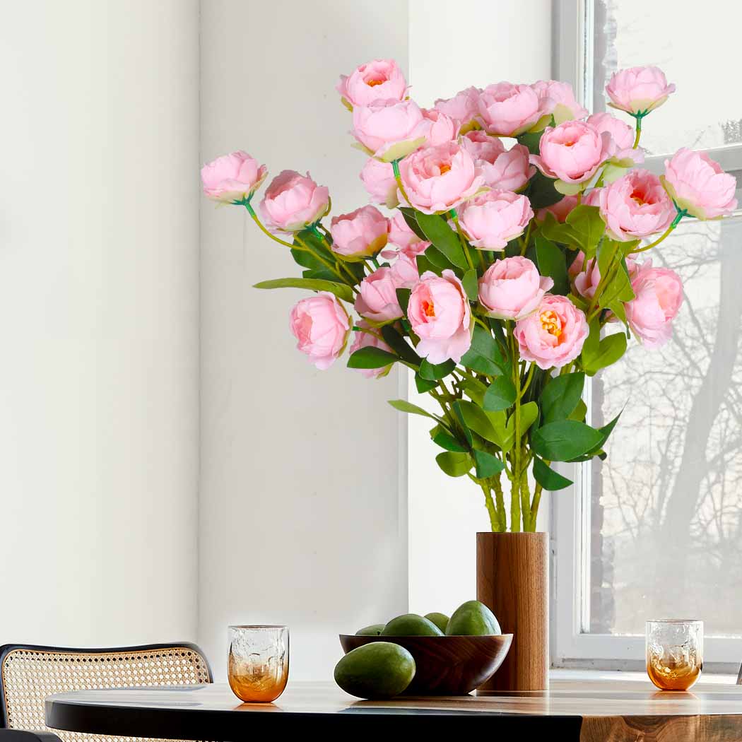 Lambu Artificial Flowers Silk Roses Pink-2018816640518590470