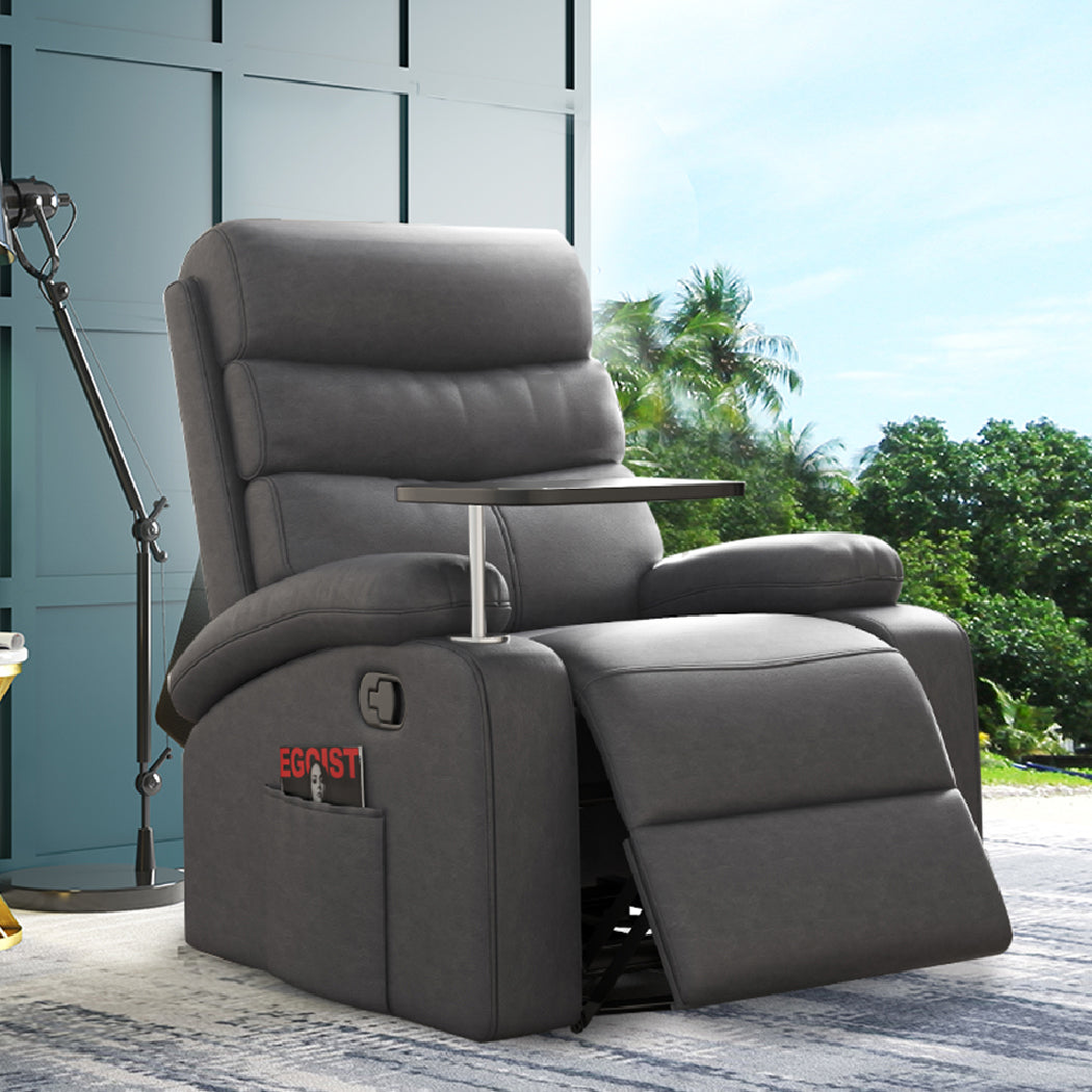 Levede Massage Chair Recliner Chairs Grey-1954802889536966662