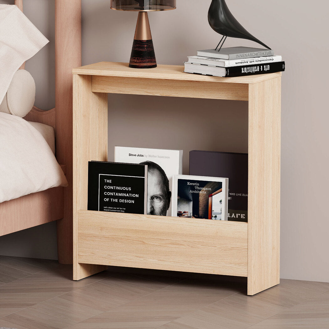Levede Side Table with Magazine Rack Small End Table-2006732787662589959