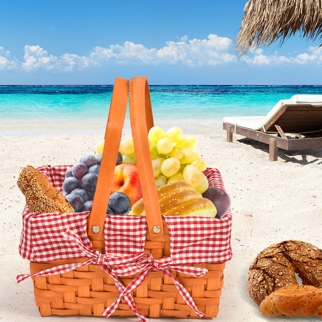Picnic Basket Outdoor Baskets Deluxe-2006732947855642630