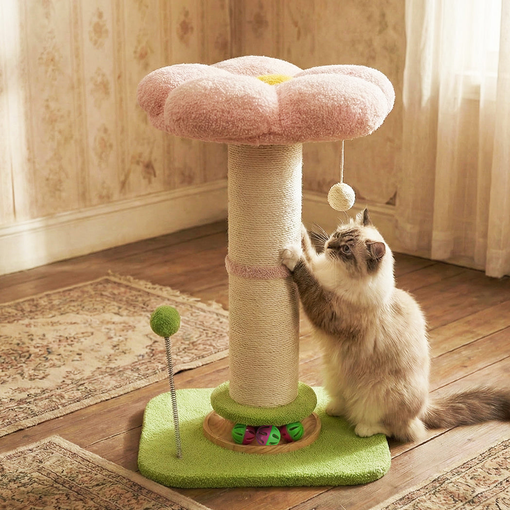 Pawz Cat Scratching Post Flower 61.5cm Cat Tree Tower-2011971128595189767