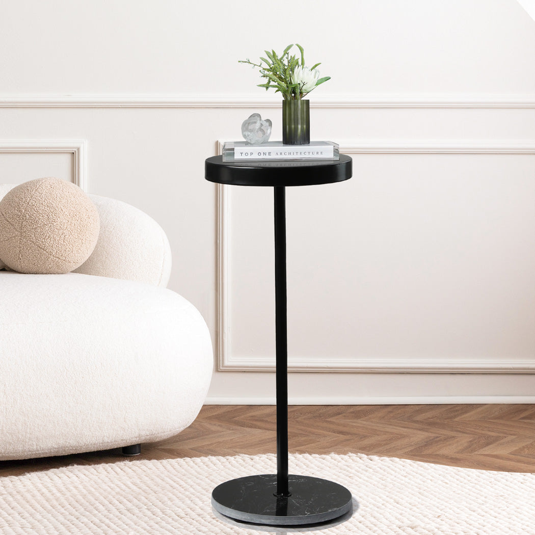 Side Table Round Tabletop Small Lightweight-1954802379861921799