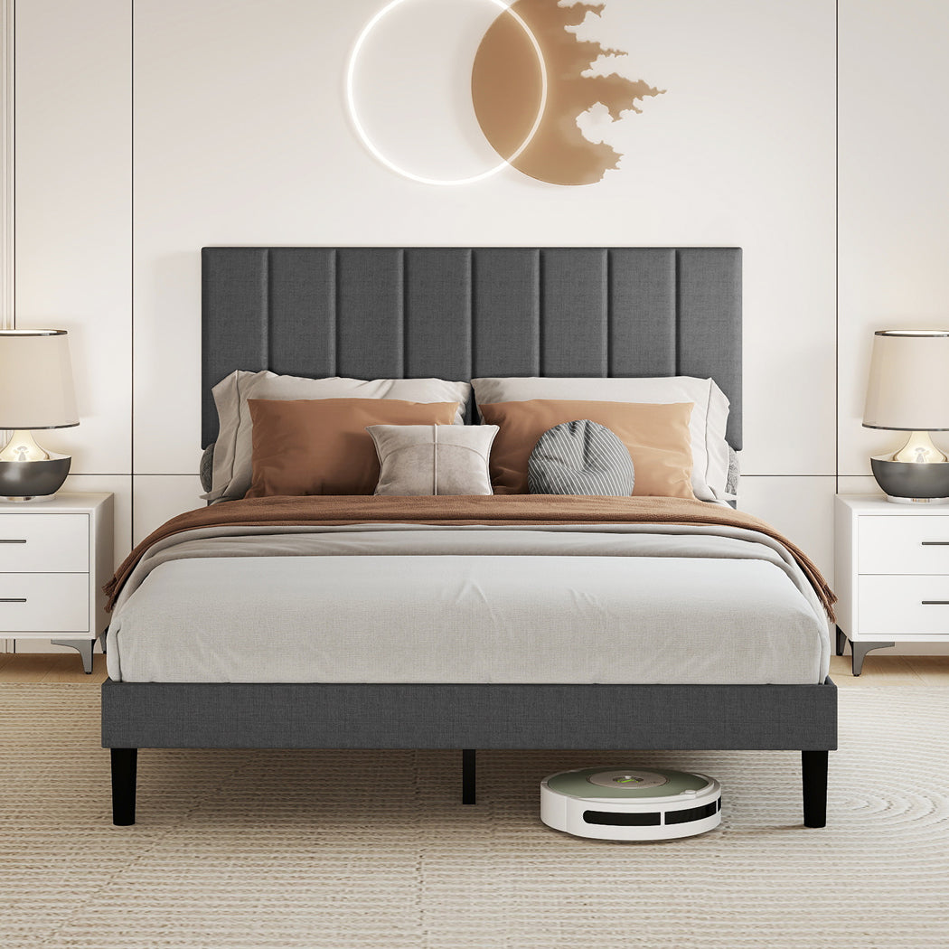 Levede Bed Frame Upholstered Platform Mattress Base Double-2011971106159857671