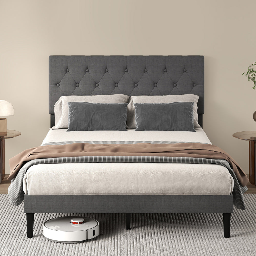 Levede Bed Frame Upholstered Platform Mattress Base Double-2011971106507984903