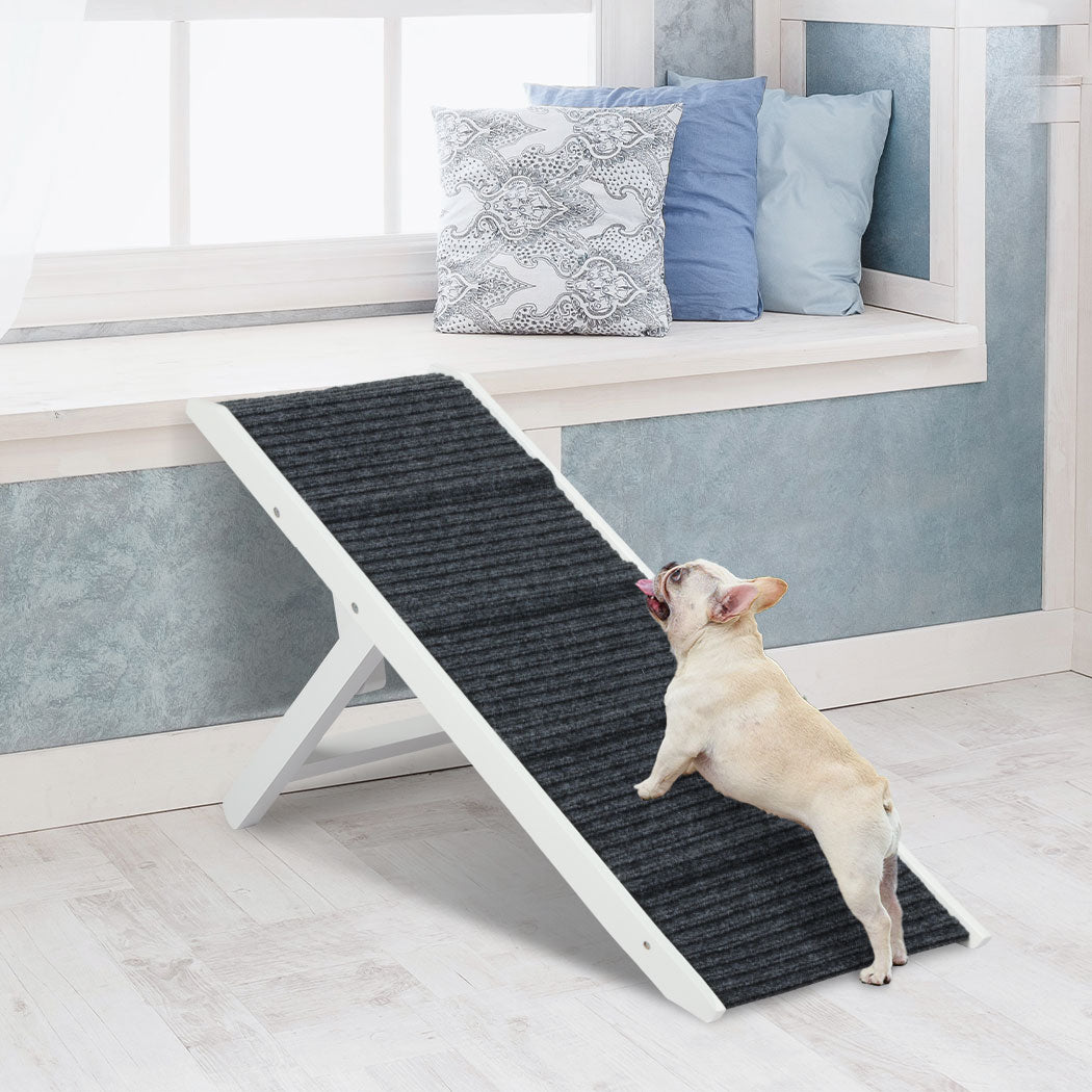 PaWz Adjustable Dog Ramp Height Stair White-2006732982412513287