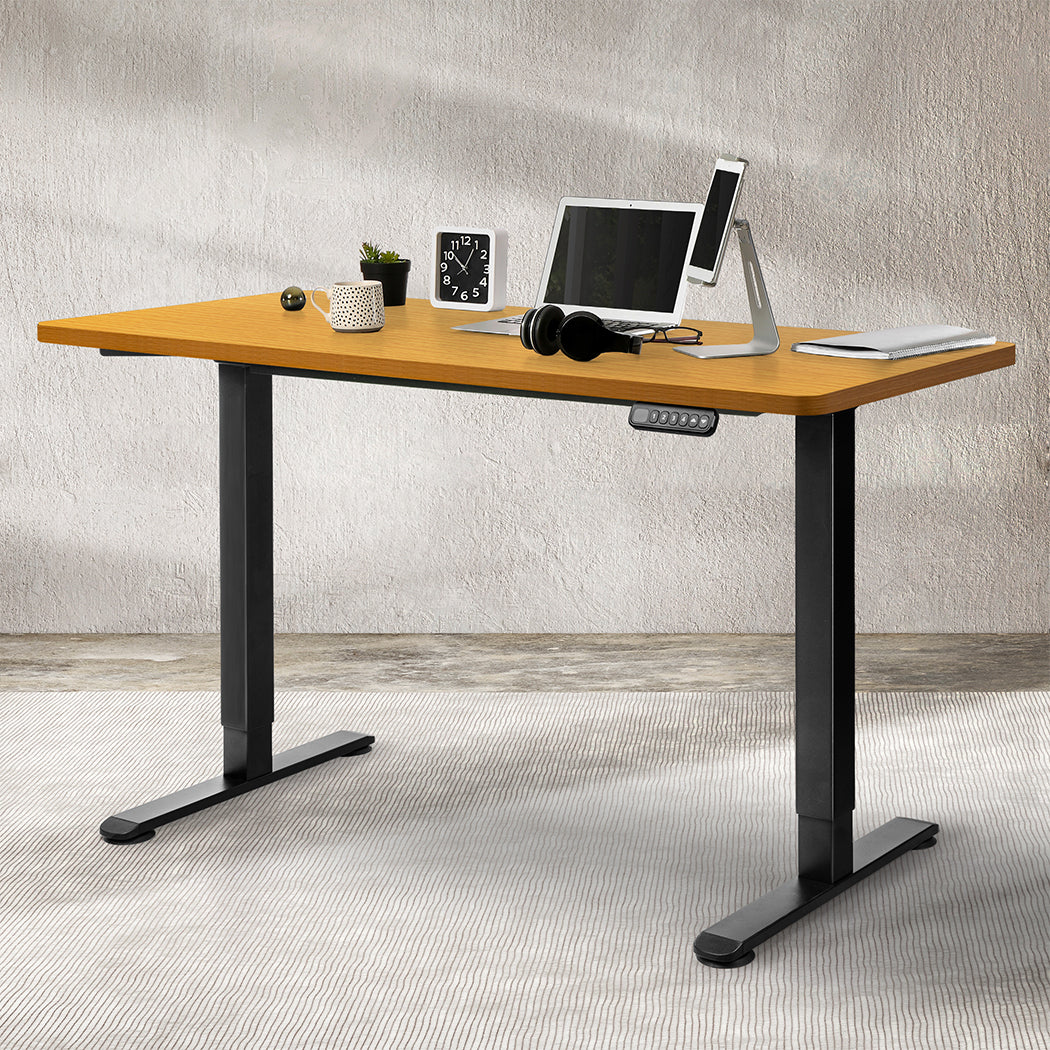 Levede Motorised Standing Desk Adjustable 140cm Natural 1000x 1MM-2006733292543545351