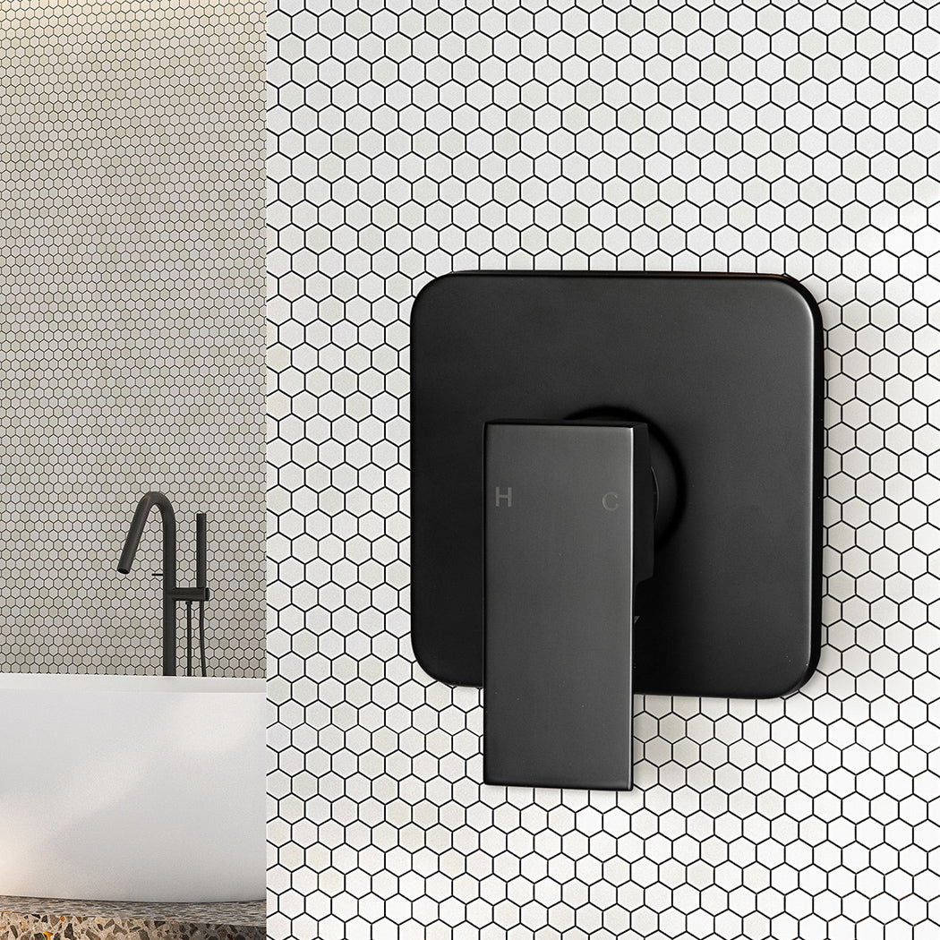 Dutxa Bathroom Shower Mixer Tap Brass Black-2018816691387109383