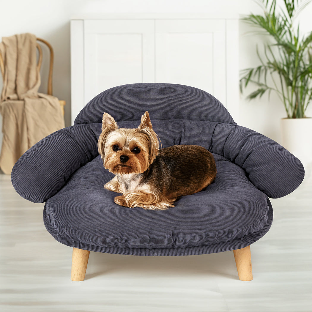 Pawz Elevated Pet Dog Cat Sofa Bed Couch L Size Grey-2006732903698010119