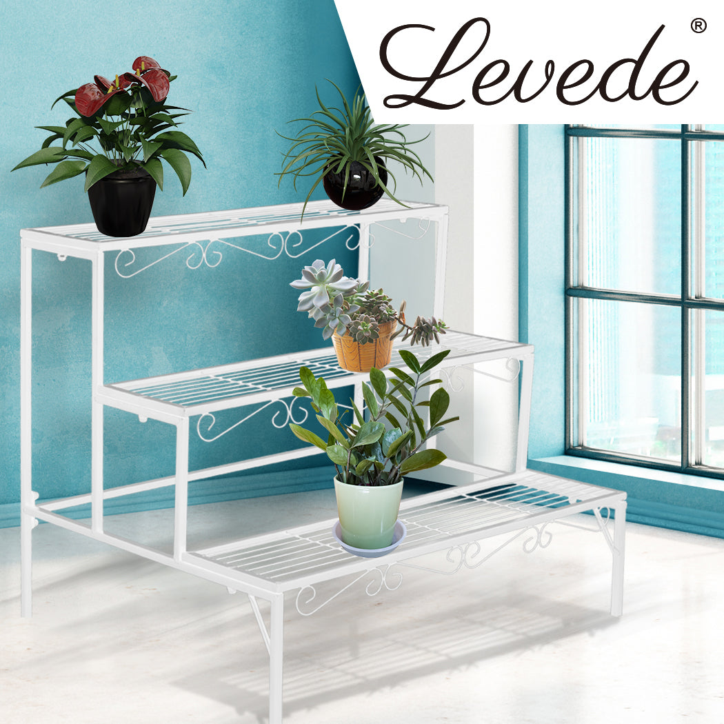 Levede 3 Tier Rectangle Metal Plant-2018816746215051271
